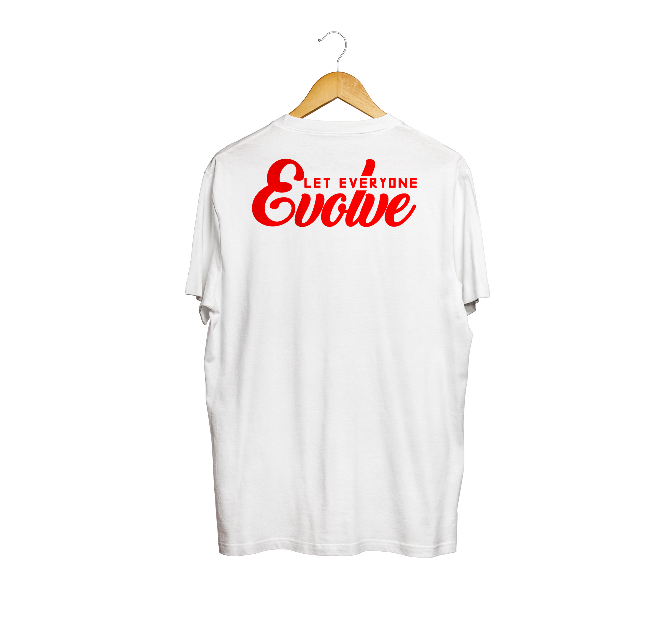 𝑬𝒗𝒐𝒍𝒗𝒆 𝑳𝒐𝒈𝒐 𝑻𝒆𝒆 - White back Tee by 𝑳𝒆𝒆