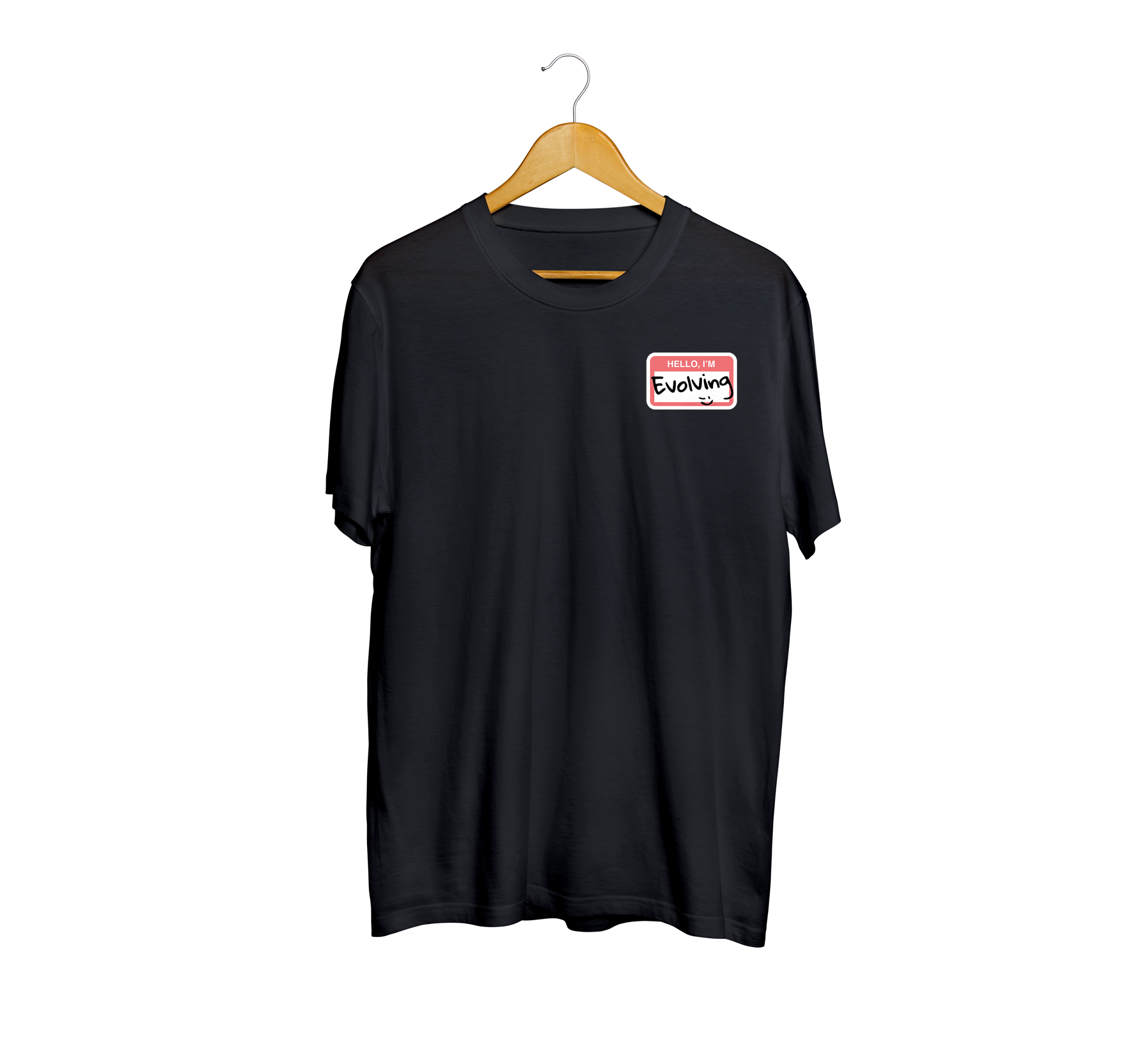 HELLO TEE BLACK FRONT